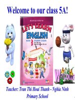 Giáo án điện tử tiểu học: tiếng anh lớp 5 Unit 11 section A 123 - Thao giang lop 5 ppt