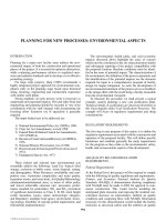 ENCYCLOPEDIA OF ENVIRONMENTAL SCIENCE AND ENGINEERING - PLANNING FOR NEW PROCESSES: ENVIRONMENTAL ASPECTS pptx