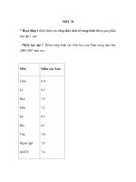 TIẾT 70 *Giới thiệu các công thức tính số trung bình doc