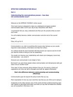 EFFECTIVE COMMUNICATION phần 1 doc