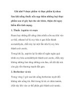 Ghi nhớ 9 dược phẩm và thực phẩm kị nhau pptx