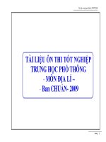 TÀI LIỆU ÔN THI TỐT NGHIỆP TRUNG HỌC PHỔ THÔNG - MÔN ĐỊA LÍ ppsx