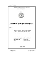 Chiến lược phát triển sản phẩm mới cho sản phẩm nước khoáng alba