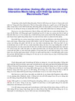 Giáo trình window: Hướng dẫn cách tạo các đoạn Interactive Movie bằng cách thiết lập action trong Macromedia Flash phần 1 pptx