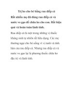 Trị ho cho bé bằng rau diếp cá pps