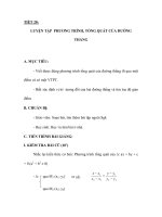 TIẾT 20: LUYỆN TẬP PHƯƠNG TRÌNH, TỔNG QUÁT CỦA ĐƯỜNG THẲNG doc