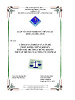 công ty cổ phần và vấn đề phát hành chứng khoán trên thị trường chứng khoán phi tập trung của công ty cổ phần