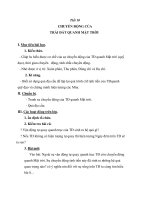 Tiết 10 CHUYỂN ĐỘNG CỦA TRÁI ĐẤT QUANH MẶT TRỜI ppsx