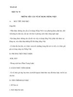 TIẾT 74- 75 NHỮNG YÊU CẦU VỀ SỬ DỤNG TIẾNG VIỆT potx