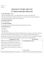 Tiết 34 – 35 Đọc văn KHÁI QUÁT VĂN HỌC VIỆT NAM TỪ THẾ KỈ X ĐẾN HẾT THẾ KỈ XIX doc