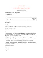Lý thuyết y khoa: Tên thuốc FLAGYL oral XNLD RHÔNE POULENC RORER pdf