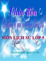 Giáo án điện tử tiểu học môn lịch sử: Lịch sử lớp 5 docx