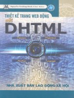Thiết kế web động với DHTML part 1 ppsx