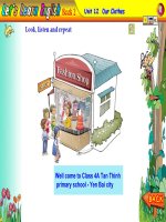 Giáo án điện tử tiểu học: tiếng anh lớp 5 UNIT 12 OUR CLOTHES pdf