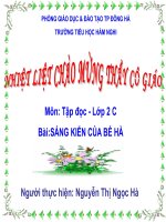 Giáo án điện tử tiểu học: Tập đọc sáng kiến của bé pdf