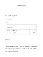 Lý thuyết y khoa: Tên thuốc CaC 1000 SANDOZ NOVARTIS ppsx