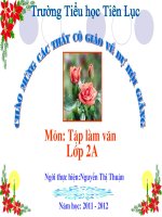 Giáo án điện tử tiểu học: Tập làm văn lớp 2 kể về người thân ppsx