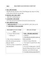 Tiết 3:HOẠT ĐỘNG GIAO TIẾP BẰNG NGÔN NGỮ ppt