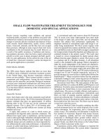 ENCYCLOPEDIA OF ENVIRONMENTAL SCIENCE AND ENGINEERING - SMALL FLOW WASTEWATER TREATMENT TECHNOLOGY FOR DOMESTIC AND SPECIAL APPLICATIONS docx