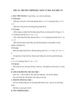 TIẾT 26 : PHƯƠNG TRÌNH BẬC NHẤT VÀ BẬC HAI MỘT ẨN ppt