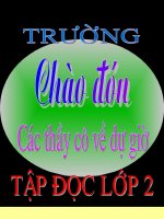 Giáo án điện tử tiểu học: Tập đọc lớp 2 pptx
