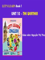 Giáo án điện tử tiểu học:tiếng anh lớp 5 Unit 10 The weather pdf