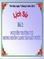 Giáo án điện tử tiểu học môn lịch sử: Nguyễn Trường Tộ pptx