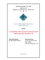 khóa luận tốt nghiệp các phương thức giải quyết tranh chấp trong thương mại quốc tế