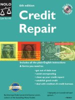 Credit Repair Sixth edition phần 1 potx