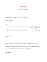 Lý thuyết y khoa: Tên thuốc CALYPSOL GEDEON RICHTER pptx