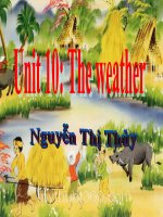 Giáo án điện tử tiểu học:tiếng anh lớp 5 Unit 10 The weather lesson 4 pptx