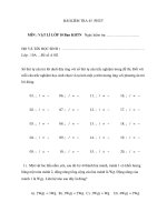 ĐỀ KIỂM TRA 45 PHÚT HKII SỐ 102 pps