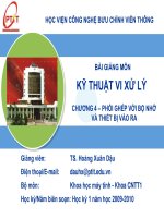 Kỹ thuật vi xử lý- chương 4: Phối ghép với bộ nhớ và thiết bị ra vào doc