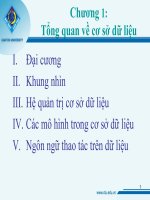 Cơ Sở Dữ Liệu ĐH Cần Thơ Chương 1 docx