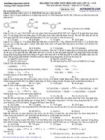 Đề thi môn hóa học lớp 12 trường KHTN ppsx