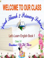 Giáo án điện tử tiểu học:tiếng anh lớp 5 unit 9 book 1 potx