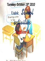 Giáo án điện tử tiểu học môn tiếng Anh: School activities pptx