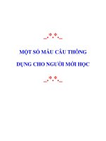 Một số mẫu câu thông dụng cho người mới học doc