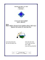 phát triển thanh toán không dùng tiền mặt trong nền kinh tế thị trường