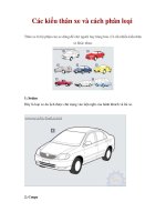 Các kiểu thân xe và cách phân loại ppt