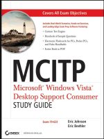 sybex mcitp microsoft windows vista desktop support consumer study guide exam 70 623 phần 1 pptx
