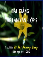 Giáo án điện tử tiểu học: Tập làm văn lớp 2 ppt