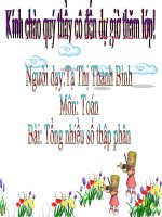 Giáo án điện tử tiểu học: Toán về số thập phân doc