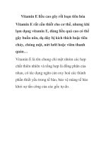 Vitamin E liều cao gây rối loạn tiêu hóa ppsx