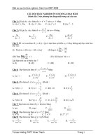 CÂU HỎI TRẮC NGHIỆM ÔN CHƯƠNGI: ĐẠO HÀM potx