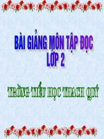 Giáo án điện tử tiểu học: Tập đọc lớp 2 quà của bố docx