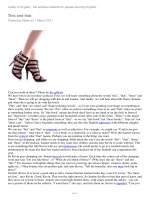 BÀI NGHE TIẾNG ANH PHÂN BIỆT GIỮA THIS VÀ THAT