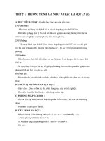 TIẾT 27 : PHƯƠNG TRÌNH BẬC NHẤT VÀ BẬC HAI MỘT ẨN (tt) pptx