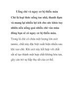 Uống chè và nguy cơ bị thiếu máu potx