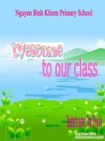 Giáo án điện tử tiểu học môn tiếng Anh: Tiếng anh lớp 5 pptx